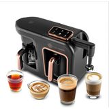 Karaca 6 In 1 Konuşan Latte Cappuccino ve Közde Türk Kahve Makinesi 10 Fincan Kapasiteli, Süt Köpürtme Aparatı - Siyah - Bakır