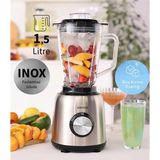 Karaca 6 Paslanmaz Çelik Bıçak 1,5 Lt Geniş Cam Haznesi 1000W Kompakt Tasarım Buz Kırıcı Inox Bıçaklı Kişisel Smoothie Blender