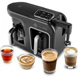 Karaca 6 Sı 1 Arada Premium Latte Cappucino, Közde Türk Kahvesi Makinesi Sütlü Içecek, 10 Fincan Kapasiteli - Silver