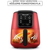 Karaca Air Pro Cook Köz XL Airfryer 0,9 lt Kapasite Tek Hazne Isı Ayarı Özelliği ile Kırmızı