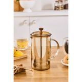 Karaca Alina Bitki Çayı ve Filtre Kahve Demliği French Press 600 ml Amber