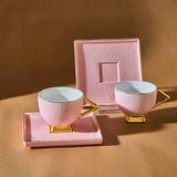 Karaca Art Deco 80 ml Pembe 2 Kişilik Kahve Fincan Takımı