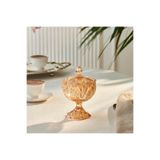Karaca Barry Cam Lokumluk/Şekerlik Amber - 12 Cm