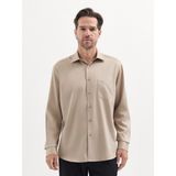 Karaca Bej %100 Pamuk Regular Fit Klasik Yaka Gömlek - 2XL