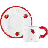 Karaca Berrybloom 2 Kişilik Kahve Fincan Takımı 100 Ml Kırmızı