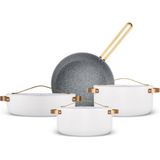 Karaca Biogranit Helix Cream 7 Parça Tencere Seti