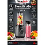 Karaca Blendfit Go Antrasit Personal Kişisel Smoothie Blender Buz Kırıcılı Çift Hazne 600ml & 400ml - Çok Renkli