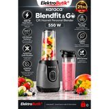 Karaca Blendfit Go Antrasit Personal Kişisel Smoothie Blender Buz Kırıcılı Çift Hazne 600ML & 400ML