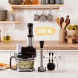 Karaca C / F 4 Lü Paslanmaz Çelik Bıçaklı 2000W Blender ve Mutfak Robotu, Siyah Modern 1200 Watt + Plastik