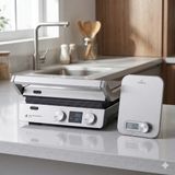 Karaca Compact Steel Pro Sear & Grill 2000W Gerçek Döküm Plaka 6 Dilim Tost ve Izgara Makinesi Inox ve Mutfak Tartısı Bir Arada