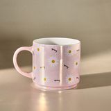 Karaca Daisy Lüsterli Pembe Kupa 420 ml