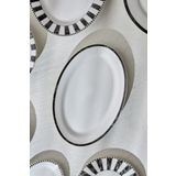 Karaca Damalı Küçük Porselen 30 cm Kayık Tabak