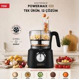 Karaca Doğrama, Rendeleme ve Hamur Hazırlama Için 2500 W Mutfak Robotu, 12’si 1 Arada Kullanım, Blender Sürahisi ve Kahve Öğütücü - Siyah