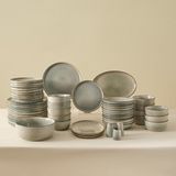 Karaca Earth Collection 55 Parça 12 Kişilik Gri Stoneware Yemek Takımı