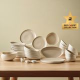 Karaca Earth Collection 55 Parça 12 Kişilik Krem Renkli Porselen Yemek Takımı - 12 KİŞİLİK