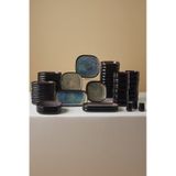 Karaca Earth Collection Asimetrik 55 Parça 12 Kişilik Yemek Takımı Siyah