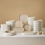 Karaca Earth Collection Cupid Beige 55 Parça 12 Kişilik Yemek Takımı - krem