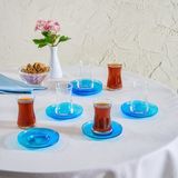 Karaca Ege Mavi 165 ml 12 Parça Çay Seti