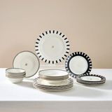 Karaca Elegance Bone 50.Yıl İmza Koleksiyonu Kore 24 Parça 6 Kişilik Beyaz Porselen Yemek Takımı