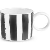 Karaca Erica Çizgili Mug Kupa 370 ml - Beyaz - Siyah