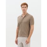 Karaca Erkek Regular Fıt Triko Triko Gömlek-Vizon - 2XL