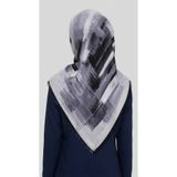 Karaca Eşarp SOYUT DESENLİ YÜN EŞARP - SİYAH / BEYAZ