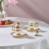 Karaca Faberge Egg Flowers 2 Kişilik Kahve Fincanı 70 ml - Renkli