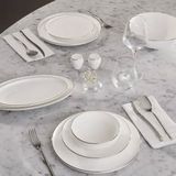 Karaca Fine Bone Meridian 59 Parça 12 Kişilik Platin Yemek Takımı