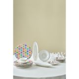 Karaca Fine Pearl Confetti 26 Parça 6 Kişilik Gold Kahvaltı Takımı