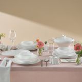 Karaca Fine Pearl Extra Argento 55 Parça 12 Kişilik Yemek Takımı Platin Renkli