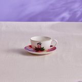 Karaca Frida Çay Fincanı ve Tabağı Kırmızı 220 ml - Renkli