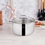 Karaca Galaxy 28 cm Çelik Tencere 9,5 Lt Gümüş Renk Kolay Temizlik İçin Tasarlandı - Inox