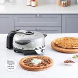 Karaca Gastro 10 In 1 Pizza ve Lahmacun Makinesi Biodiamond Granit Silver Tandır - Gri