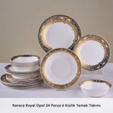 Karaca gfhjggkfdy Royal Opal 24 Parça 6 Kişilik Yemek Takımı