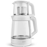 Karaca Glass Tea Xl 2in1 Matte White Cam Çay Makinesi