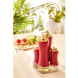 Karaca Gold Berry 4 Parça Standlı Salata Baharat ve Sosluk Set