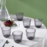 Karaca Gordes 290 ml Antrasit 6'lı Su Bardağı
