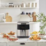 Karaca Gourmet 9L Inox Airfryer Geniş Hazne Zamanlayıcı Özellikli Yağsız Pişirme Teknolojisi