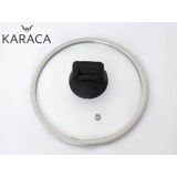 Karaca Granit Teflon Döküm Tencere Sahan Tava Için Cam Kapak 20 Cm Cam Kapak Tenceresiz