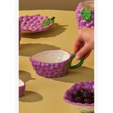 Karaca Grape Üzüm Desenli Kulplu Kase 17 cm