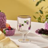 Karaca Grape Üzüm Desenli Meşrubat Bardağı 420 ml - Mor - 390 ml