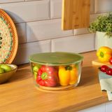 Karaca Green Yuvarlak Cam Saklama Kabı 2700 ml - 2,7 lt - Yeşil