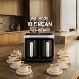 Karaca Hatır Hüp Düet Aroma İkili 10 Fincan Kapasiteli Türk Kahve Makinesi White