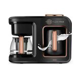 Karaca Hatır Plus 5 İn 1 Konuşan Közde Ve Sütlü Türk Kahvesi Ve Filtre Kahve Makinesi Black Copper Kutu Hasarlı