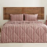 Karaca HÖJHJÖHVGHÖ Barlet Tek Kişilik Comfort Set/uyku Seti Çizgili Bordo