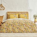 Karaca Home 160 x 220 cm Lansy Sarı %100 Pamuk Tek Kişilik Açık Sarı Nevresim Takımı
