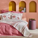 Karaca Home 200 x 220 cm Rebecca Fuşya Çift Kişilik Summer Set