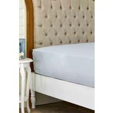 Karaca Home Açık Gri %100 Pamuk Çift Kişilik Düz Çarşaf 240 cm X 260 cm