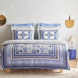Karaca Home Alfama Pamuk Çift Kişilik Mavi Nevresim Takımı