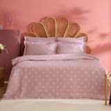 Karaca Home Amour Kalp Desenli %100 Pamuk Çift Kişilik Pike Takımı Pembe